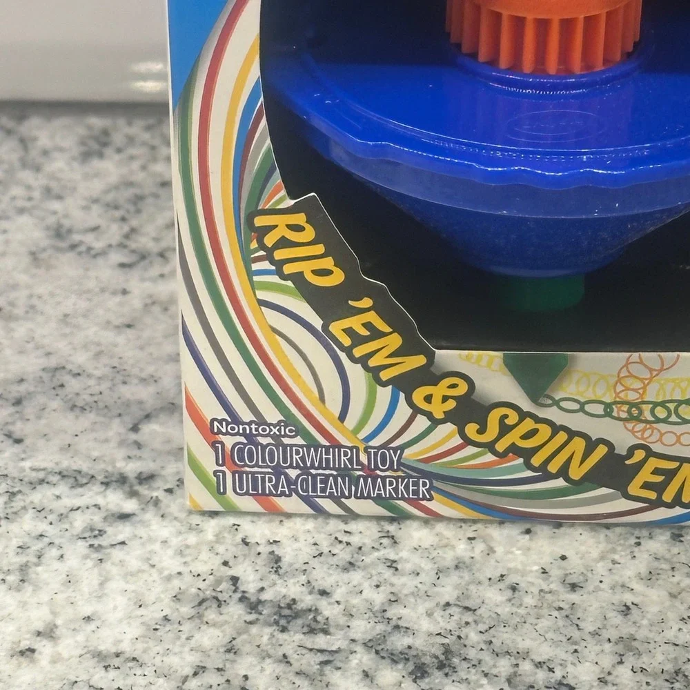 Crayola Kids Colourwhirls Spinning Top Toy Blue Drawing Nontoxic Arts Crafts